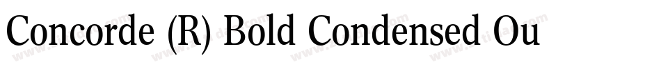 Concorde (R) Bold Condensed Outline字体转换